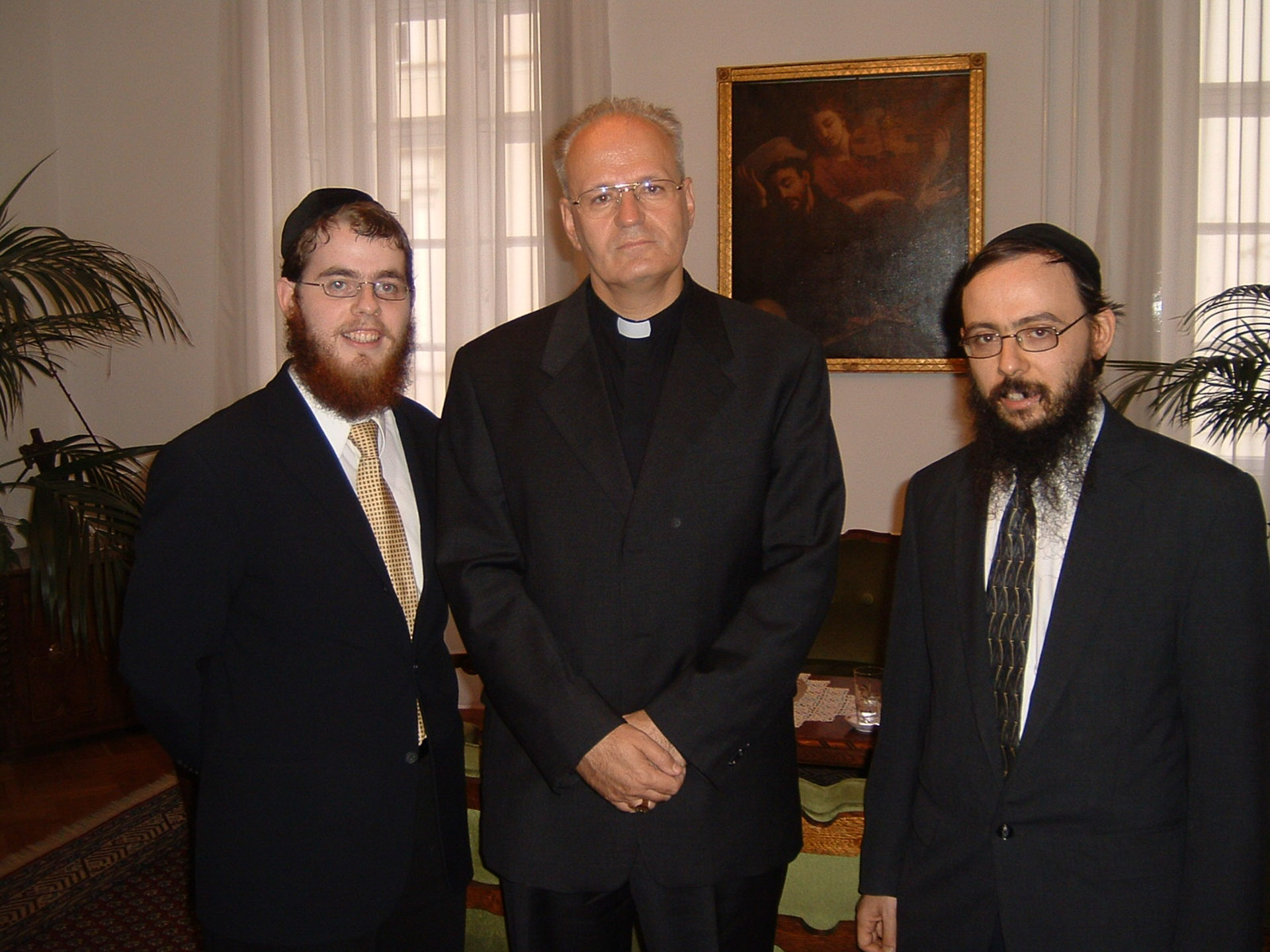 Erdő Péterrel Köves Slomó és Oberlander Báruch