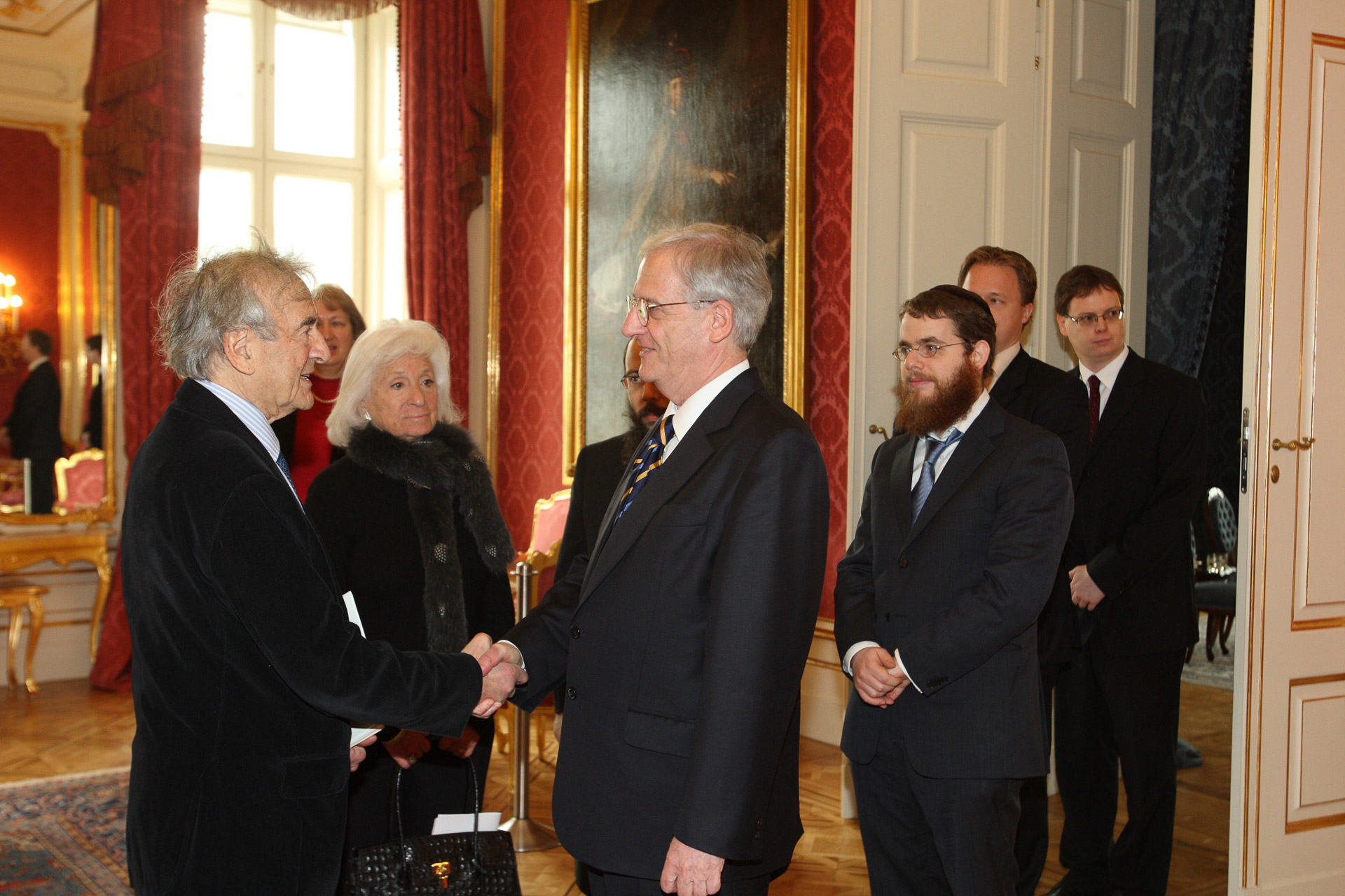 Elie Wiesel látogatása Sólyom Lászlónál